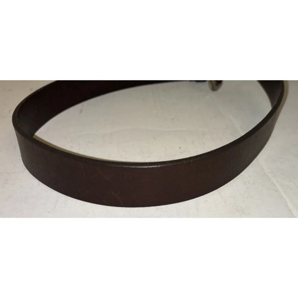 Eddie Bauer Brown Genuine‎ Leather Classic Jean Casual Belt Women's Size M